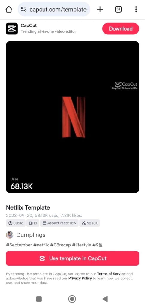 Netflix Vlog CapCut Template Link 2024 100 Working Link Netflix Vlog CapCut Template Link 2024 100 Working Link
