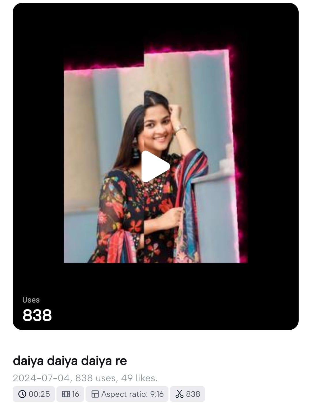 Daiya Daiya Daiya Re Capcut Template Link 2024 100 Working Link