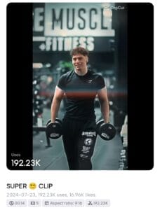 Gym CapCut Templates 2025